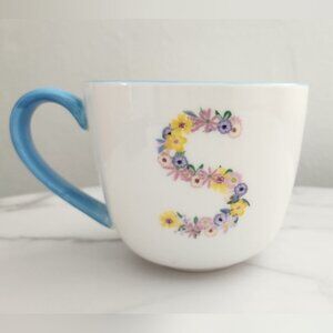 Tesco Kasha Initial "S" Floral Coffee Tea Mug